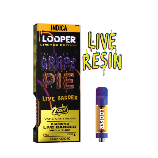 Grape Pie (Índica) – Looper Live Badder – Cartucho THC 2g