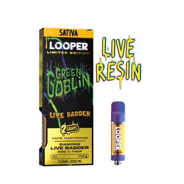 Green Goblin (Sativa) – Looper Live Badder – Cartucho THC 2g