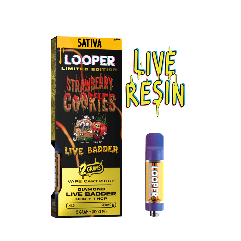 Strawberry Cookies (Sativa) – Looper Live Badder – Cartucho THC 2g