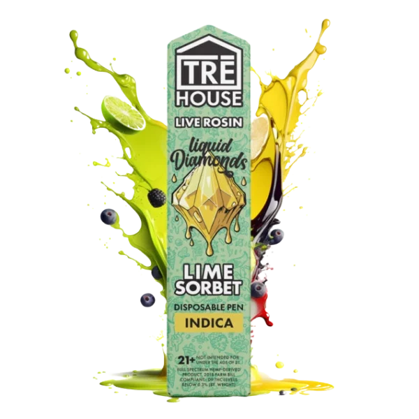 Lime Sorbet (Índica) – TRĒ House – Desechable Recargable THC 2G